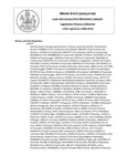 Legislative History: Joint Resolution Recognizing Parkinson's Disease Awareness Month (SP470) by Maine State Legislature (124th: 2008-2010)
