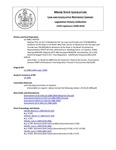 Legislative History: Joint Order, To Recall L.D. 1088 from the Governor's Desk to the Senate (SP574) by Maine State Legislature (124th: 2008-2010)