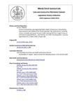 Legislative History: An Act To Amend the Laws Regarding Public Health Infrastructure (HP103)(LD 121) by Maine State Legislature (125th: 2010-2012)