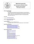 Legislative History: An Act Regarding the Saltwater Recreational Fishing Registry (SP60)(LD 210) by Maine State Legislature (125th: 2010-2012)