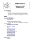 Legislative History: An Act To Increase the Availability of Lead Testing for Children (SP89)(LD 300) by Maine State Legislature (125th: 2010-2012)