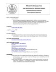 Legislative History: An Act To Improve Employment Opportunities for Workers in the Forest Industry (SP94)(LD 314) by Maine State Legislature (125th: 2010-2012)