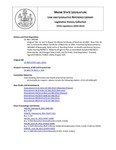 Legislative History:  An Act To Repeal the Maine Certificate of Need Act of 2002 (HP286)(LD 360)