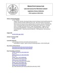Legislative History:  Resolve, Directing the Maine Center for Disease Control and Prevention To Conduct a Review of Public Health Nuisance Laws (HP430)(LD 547)