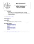 Legislative History:  An Act To Reduce the Cost of Mental Health Services in Maine (HP678)(LD 918)