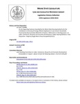 Legislative History:  An Act Regarding Contracts Awarded by the Maine State Housing Authority for the Installation or Servicing of Energy-efficient Appliances in Low-income Households (HP885)(LD 1194)