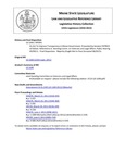Legislative History:  An Act To Improve Transparency in Maine Government (SP381)(LD 1260)