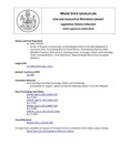 Legislative History:  An Act To Require a Transmission and Distribution Utility To Provide Safeguards to Consumers Prior To Installing Wireless Smart Meters (HP1025)(LD 1396)