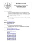Legislative History:  An Act To Establish the Maine Wild Mushroom Harvesting Certification Program (SP436)(LD 1407)
