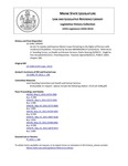 Legislative History:  An Act To Update and Improve Maine's Laws Pertaining to the Rights of Persons with Intellectual Disabilities (SP495)(LD 1548)