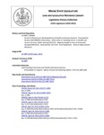 Legislative History: An Act To Restructure the Department of Health and Human Services (SP664)(LD 1887) by Maine State Legislature (125th: 2010-2012)
