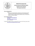 Legislative History:  Joint Resolution Recognizing Maine's Credit Unions (HP1358)