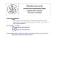 Legislative History:  Communication, Concerning Schedule for Confirmation Hearing of Peter Mills as Executive Director of Maine Turnpike Authority (SP521)