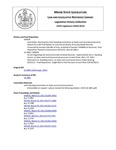 Legislative History: Joint Order, Directing the Joint Standing Committee on State and Local Government to Report Out a Bill That Relates to Commercial Resale of County Deeds Records (SP638) by Maine State Legislature (125th: 2010-2012)