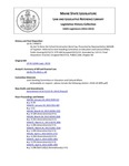 Legislative History: An Act To Raise the School Construction Bond Cap (HP73)(LD 91) by Maine State Legislature (126th: 2012-2014)