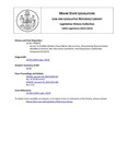 Legislative History: An Act To Prohibit Wireless Smart Meter Opt-out Fees (HP76)(LD 94) by Maine State Legislature (126th: 2012-2014)