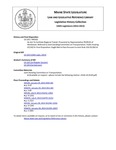 Legislative History: An Act To Facilitate Regional Transit (HP102)(LD 120) by Maine State Legislature (126th: 2012-2014)