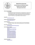 Legislative History:  Resolve, Directing the Board of Dental Examiners To Amend Its Rules To Improve Access to Oral Health Care in Maine (SP85)(LD 249)