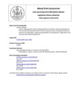 Legislative History:  Resolve, Regarding the Transfer of Responsibility for Veterans' Cemetery Maintenance (HP248)(LD 343)