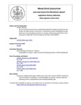 Legislative History:  An Act To Protect Family Farms and Working Waterfront Subject to Estate Tax and Reduce the Maine Estate Tax Exclusion (SP138)(LD 358)