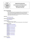 Legislative History:  An Act To Add Members of the Aroostook Band of Micmacs to the Maine Indian Tribal-State Commission and Add Corresponding Members for the State (HP269)(LD 394)