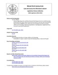 Legislative History:  Resolve, Regarding a Fire and Police Protocols Pilot Program for E-9-1-1 Call Processing (HP525)(LD 774)