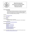 Legislative History:  Resolve, Directing the Department of Transportation and the Maine Turnpike Authority To Assess the Effects of Funding and Policy Decisions on the Maine Turnpike and I-295 between Portland and Augusta (HP569)(LD 818)