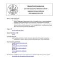 Legislative History:  Resolve, Requiring the Department of Labor To Establish a Fund To Assist Unemployed Individuals Lacking Transportation to Job Interviews (HP604)(LD 853)