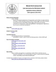 Legislative History:  Resolve, Directing the Department of Transportation and the Maine Turnpike Authority To Conduct a Study of Possible Connector Roads in Androscoggin and Franklin Counties (SP300)(LD 875)