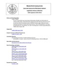 Legislative History:  An Act To Amend the Laws Governing Confidentiality of Health Care Information To Enhance Public Safety (SP307)(LD 882)