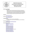 Legislative History:  Resolve, Directing the Department of Education To Develop School Building Security Plans (HP629)(LD 905)