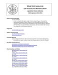 Legislative History:  An Act To Establish the Maine Length of Service Award Program (HP819)(LD 1154)