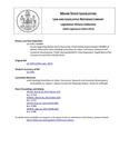 Legislative History:  An Act Regarding Mobile Home Ownership (HP843)(LD 1199)
