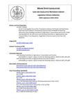 Legislative History:  An Act To Deregulate Face-to-face Transactions between the People and Small Farms and Small Food Producers (HP914)(LD 1287)