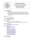 Legislative History:  An Act To Ensure the Integrity of Maine's Medical Marijuana Program (HP1000)(LD 1404)
