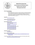 Legislative History:  Resolve, Establishing the Commission To Study the Incidence of and Mortality Related to Cancer (HP1143)(LD 1574)