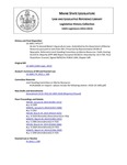 Legislative History:  An Act To Amend Maine's Aquaculture Laws (HP1177)(LD 1605)