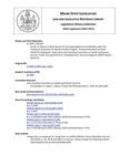 Legislative History:  An Act To Require a Work Search for Job-ready Applicants for Benefits under the Temporary Assistance for Needy Families Program (HP1302)(LD 1815)