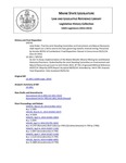 Legislative History:  An Act To Delay Implementation of the Maine Metallic Mineral Mining Act and Related Statutory Provisions (SP750)(LD 1851)