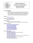 Legislative History:  Resolve, To Conduct a Market Analysis Regarding the Feasibility of Expanded Gaming in Maine (HP1343)(LD 1856)