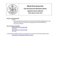 Legislative History: Communication from the Winslow Town Council: Biennial State Budget Concerns (HP781) by Maine State Legislature (126th: 2012-2014)