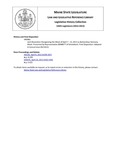 Legislative History: Joint Resolution Recognizing the Week of April 7 - 13, 2013 as Barbershop Harmony Week. (HP981) by Maine State Legislature (126th: 2012-2014)