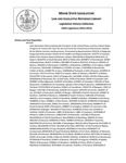 Legislative History: Joint Resolution Memorializing the President of the United States and the United States Congress to Protect the Clean Air Act and Fund the Infrastructure that Ensures Healthy Air for Maine Families and Businesses (HP1020) by Maine State Legislature (126th: 2012-2014)