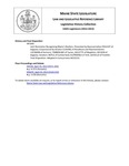 Legislative History: Joint Resolution Recognizing Maine's Realtors (HP1040) by Maine State Legislature (126th: 2012-2014)