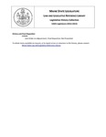 Legislative History: Joint Order on Adjournment (SP8) by Maine State Legislature (126th: 2012-2014)