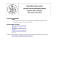 Legislative History: Joint Order on Adjournment (SP42) by Maine State Legislature (126th: 2012-2014)