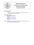 Legislative History: Joint Order on Adjournment (SP122) by Maine State Legislature (126th: 2012-2014)