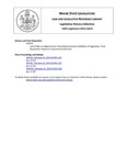 Legislative History: Joint Order on Adjournment (SP235) by Maine State Legislature (126th: 2012-2014)