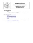 Legislative History: Joint Order on Adjournment (SP285) by Maine State Legislature (126th: 2012-2014)