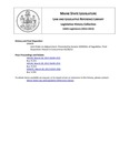 Legislative History: Joint Order on Adjournment (SP439) by Maine State Legislature (126th: 2012-2014)